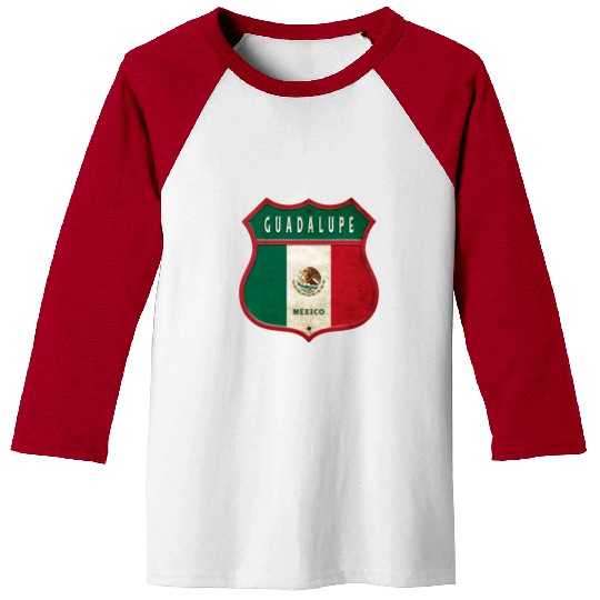 Guadalupe Mexico crest design Baseball Tees