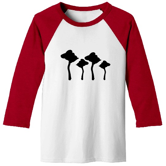 four trees symbol forest nature Baseball Tees