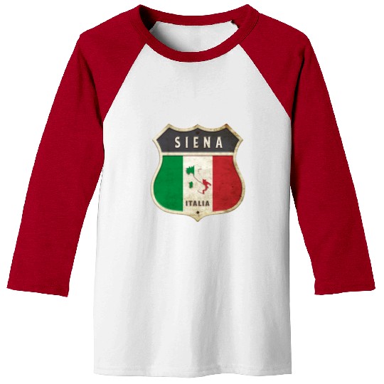 Siena Italy coat of arms flags design Baseball Tees