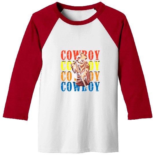 Cowboy Marksman Sheriff Star Wild West Baseball Tees