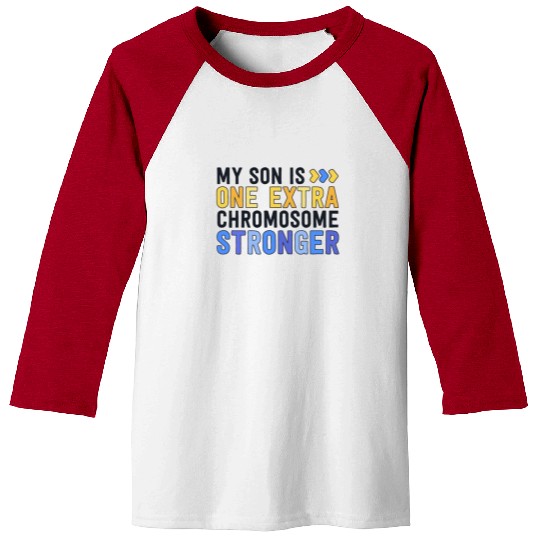 Family Down Syndrome Awareness My Son One Extra Baseball Tees