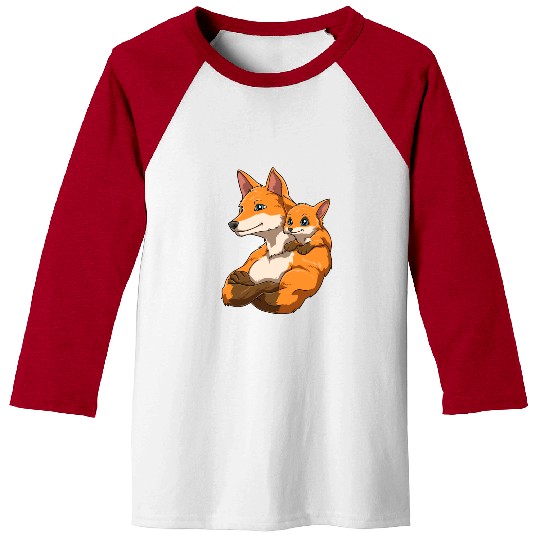 Strong Fox with Fox Child for a Fox lovers Baseball Tees