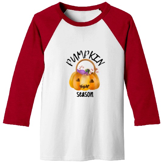 The halloween Season Pumpkin Autumn Tree Orange Baseball Tees
