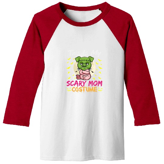 This Is My Scary Mom Costume Funny Halloween Baseball Tees