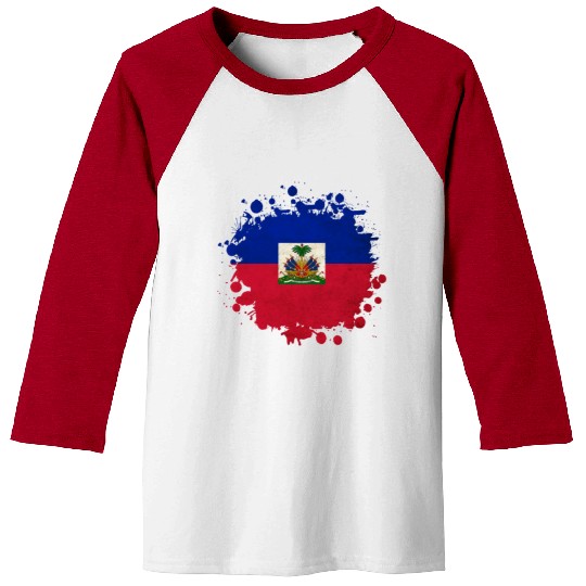 Haiti flags blob Baseball Tees