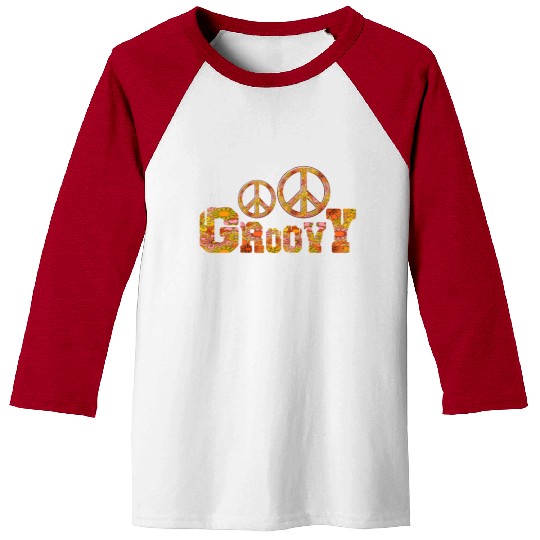 Psychedelic groovy Peace Baseball Tees