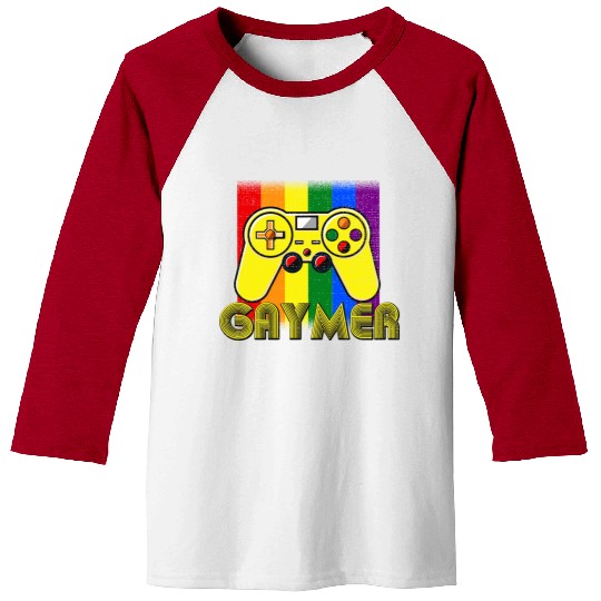 Funny Gaymer Gay Gamer - Pride Rainbow LGBT Baseball Tees