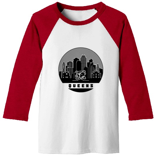Queens New York Skyline Baseball Tees