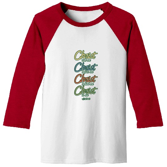Christian Saint Patricks Day Christ in Me St Patri Baseball Tees