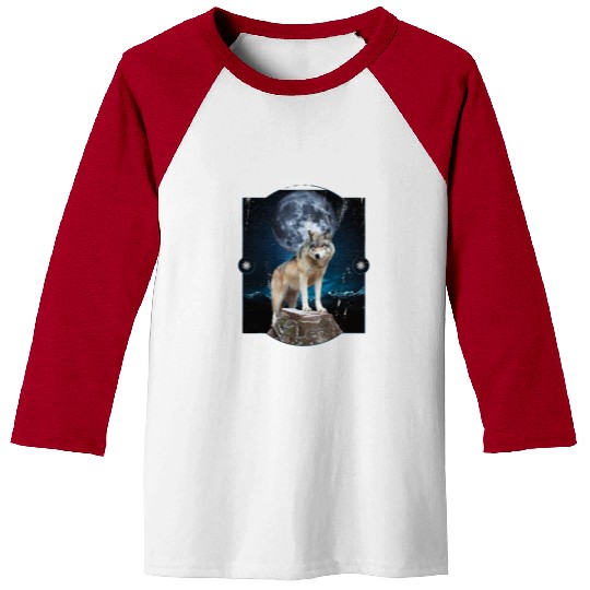 Wolf Moon Forest Wolves Nature Nature Liever Full Baseball Tees