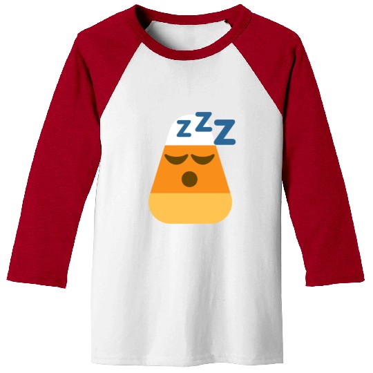 Sleeping Candy Corn Halloween Costume Baseball Tees