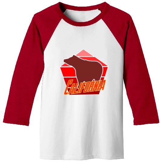 California Bear Flag Baseball Tees
