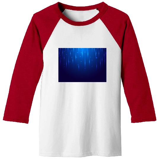 Navy Blue Glowing Neon Dots Baseball Tees