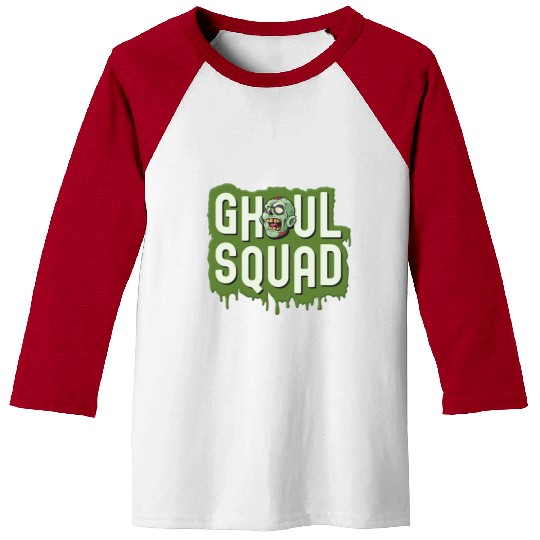 Ghoul Squad Creepy Scary Zombie Cute Halloween Baseball Tees