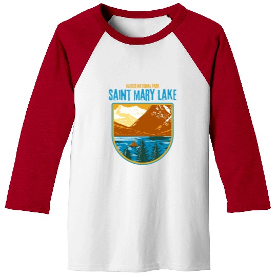 Saint Mary Lake Glacier National Park Baseball Tees