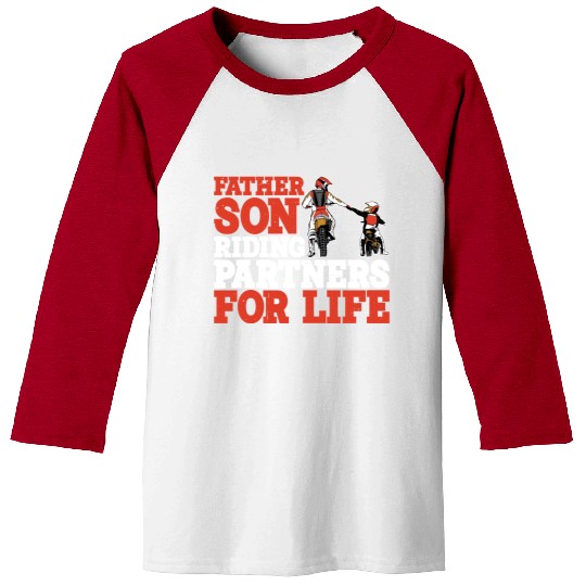 Father Son, Riding Partners For Life 3 Baseball Tees