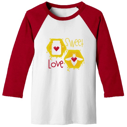 Sweet love yellow honey bee Baseball Tees