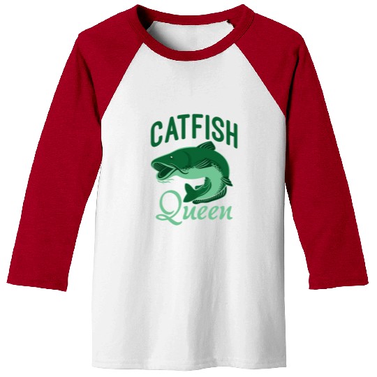 Wels Catfish Design For A Catfish Queen Baseball Tees