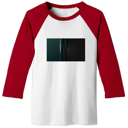 Luxury Black Green Gold Stripes Baseball Tees