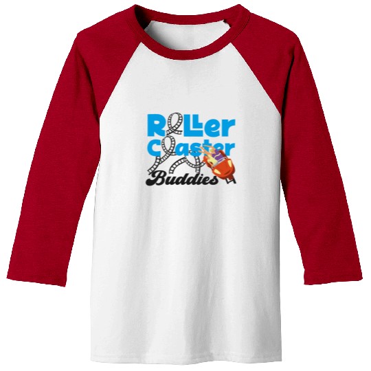 Roller Coaster Friends Besties Baseball Tees