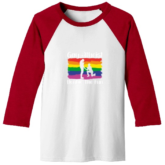 Gay LGBTQ Atheist Atheism Anti Religion Securalism Baseball Tees