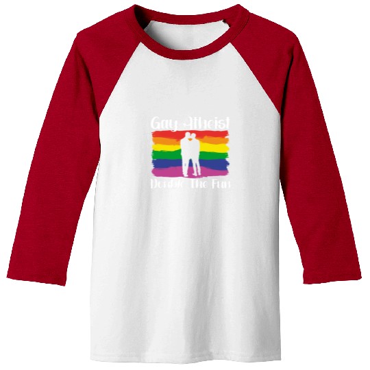 Gay LGBTQ Atheist Atheism Anti Religion Securalism Baseball Tees