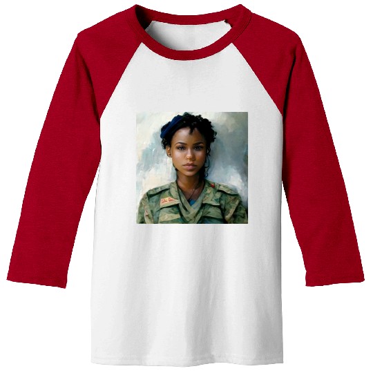 Beautiful US army combat medic painting Baseball Tees