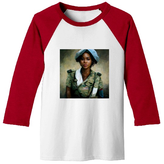 Beautiful US army combat medic painting Baseball Tees