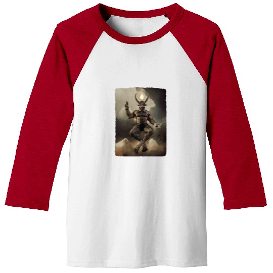Daddy Baphomet dark PG Baseball Tees