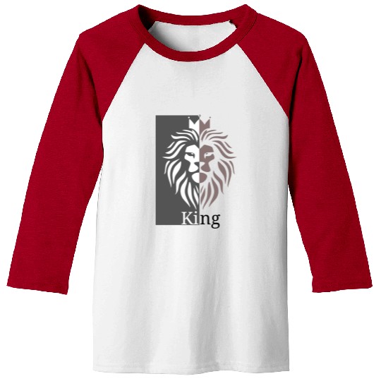 Lion the King of Jungle Baseball Tees
