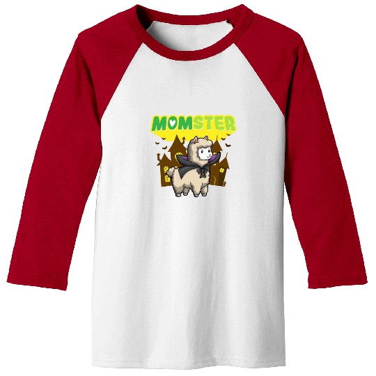Momster Monster Mom Scary Halloween Mommy Costume Baseball Tees