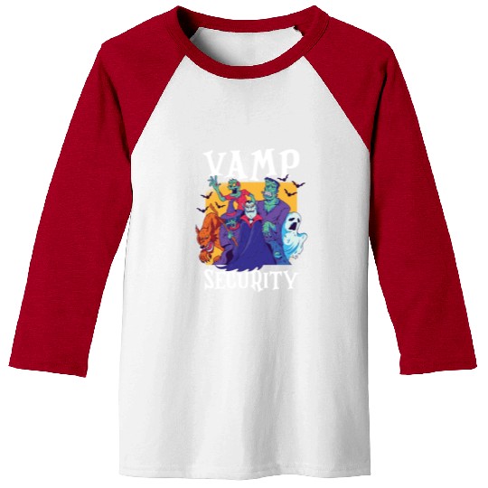 Vamp Security Funny Easy Halloween Costume Baseball Tees