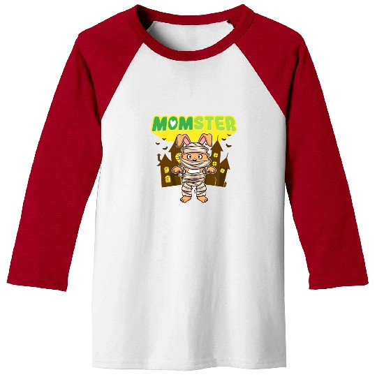 Momster Monster Mom Scary Halloween Mommy Costume Baseball Tees