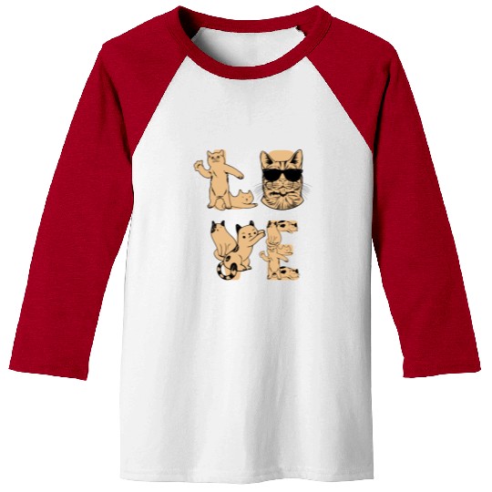 Cat LOVE Cats I Cute Cat Lover Cat Owner I LOVE Ca Baseball Tees