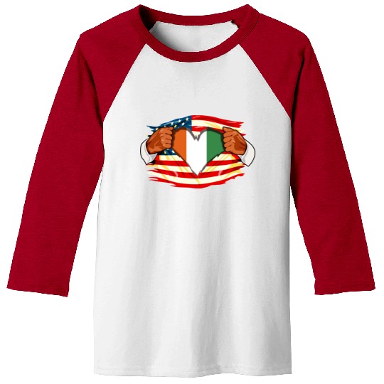 Ivorians Who Live in America Ivory Coast Flag Baseball Tees