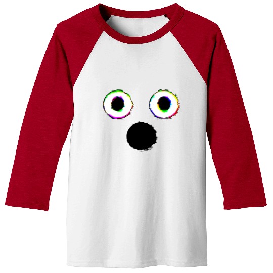 Glitch Ghost Face Baseball Tees