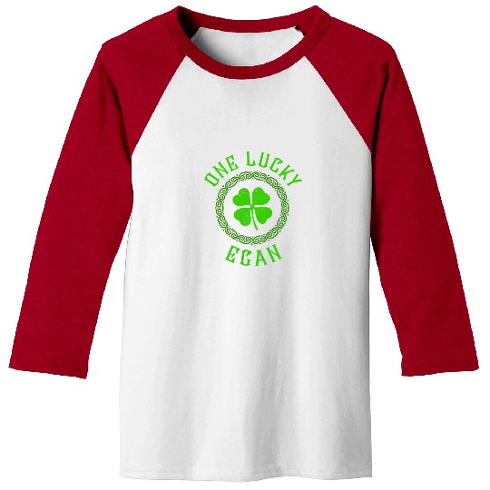 One Lucky Egan Irish Family Four Leaf Clover Baseball Tees