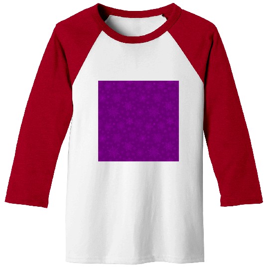Purple Snowflakes Pattern Baseball Tees