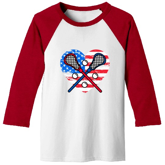 Lacrosse US Flag Baseball Tees