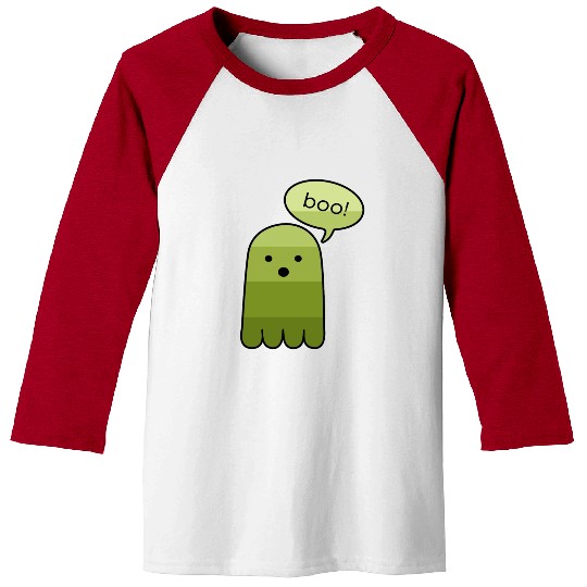 Army Green Boo Ghost Halloween Baseball Tees