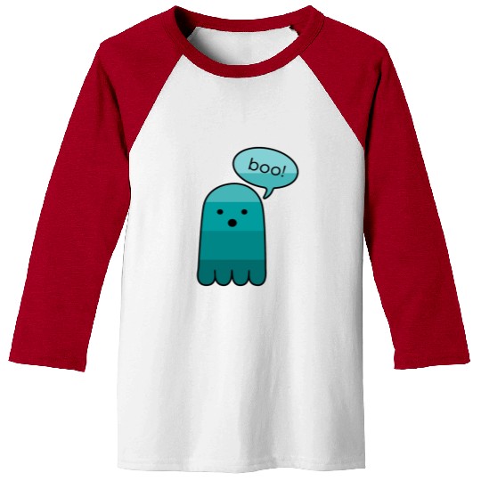 Persian Green Boo Ghost Halloween Baseball Tees