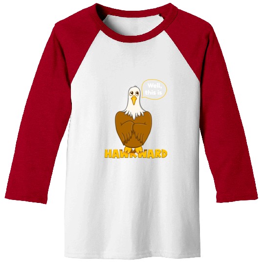 Hawk Word Pun for Animal Lovers Baseball Tees