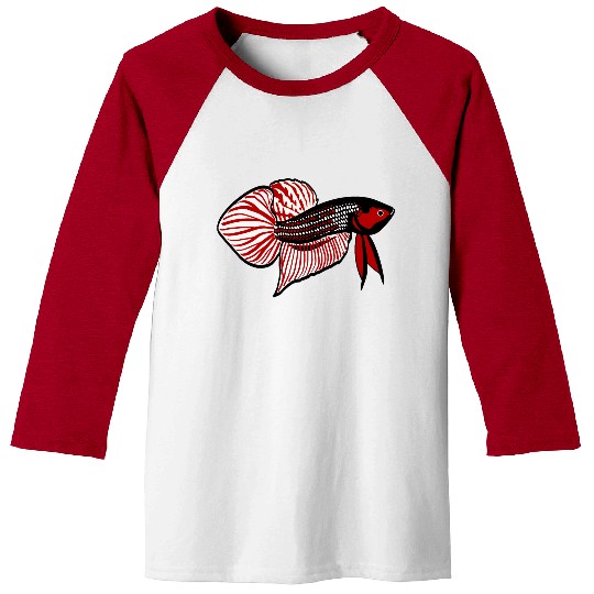 WILD BETTA FISH Baseball Tees