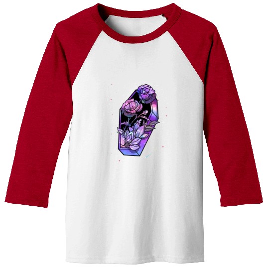 Coffin of Roses Baseball Tees