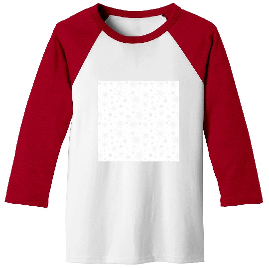 Snowflakes Pattern Grey White Baseball Tees