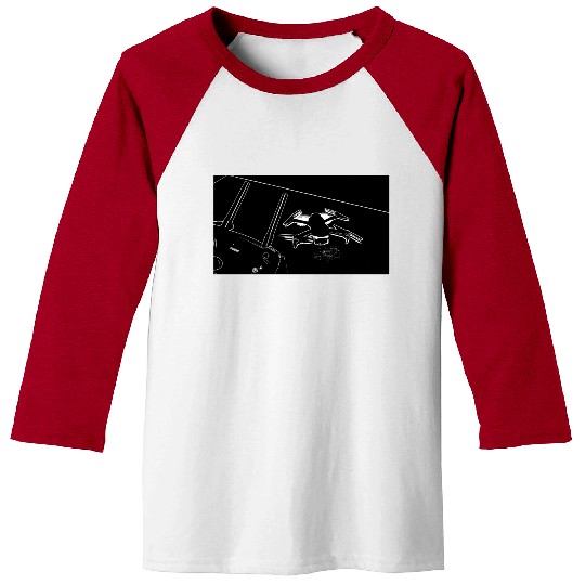 A Drone and a Remote Control in Black and White Baseball Tees