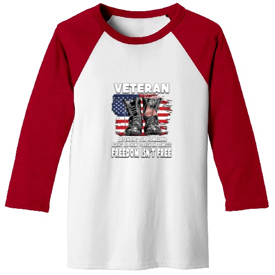 VETERAN PROTECTING AT HOME FREEDOM ISNT FREE Baseball Tees