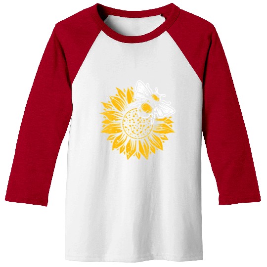Womens Bumblebee Sunflower Springtime Save The Bee Baseball Tees