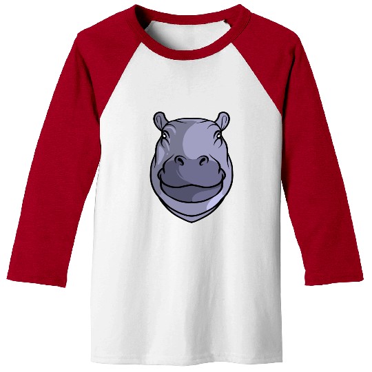 Hippo Head Baseball Tees