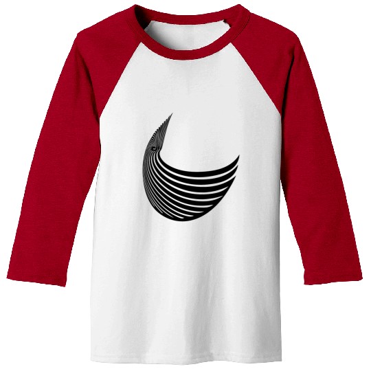 Geometric Stripe Wings Baseball Tees